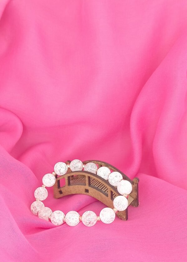 8mm Küre Kesim Necef Taşı Doğal Taş Bileklik - Görsel 3